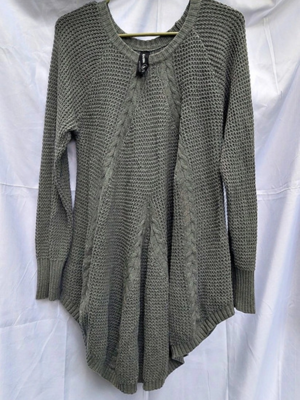 MIX BY 55 KORA Gray Knit Tunic Sweater Like New